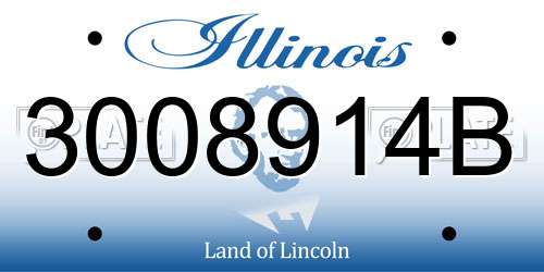 3008914B Illinois License Plate