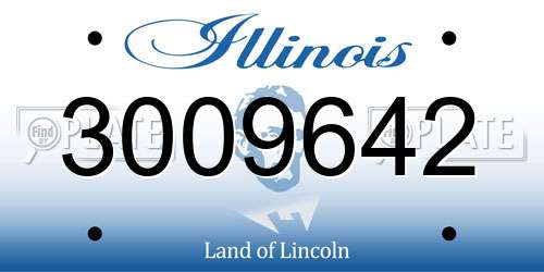 3009642 Illinois License Plate