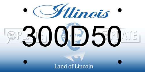 300D50 Illinois License Plate