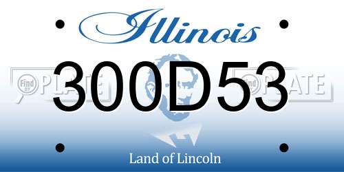 300D53 Illinois License Plate