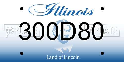 300D80 Illinois License Plate