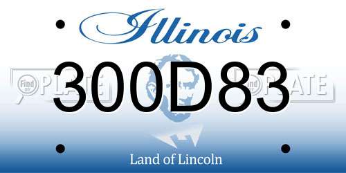 300D83 Illinois License Plate