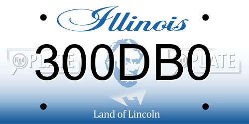 300DB0 Illinois License Plate