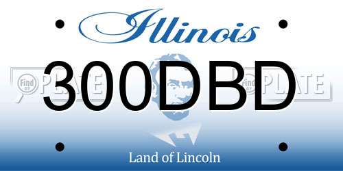 300DBD Illinois License Plate
