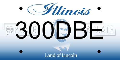 300DBE Illinois License Plate