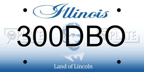 300DBO Illinois License Plate