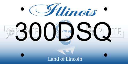300DSQ Illinois License Plate