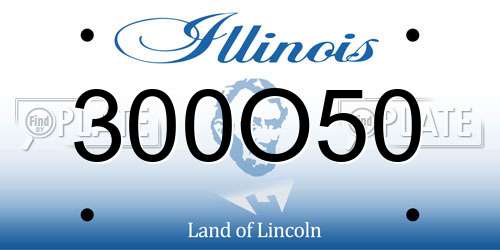 300O50 Illinois License Plate