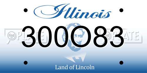 300O83 Illinois License Plate