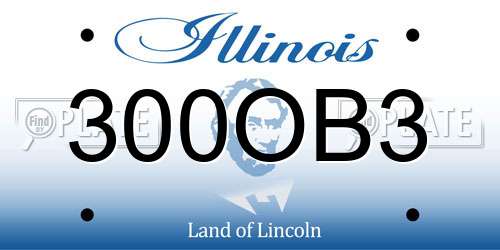 300OB3 Illinois License Plate