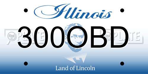 300OBD Illinois License Plate