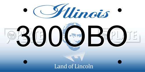 300OBO Illinois License Plate