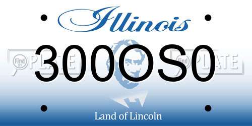 300OS0 Illinois License Plate