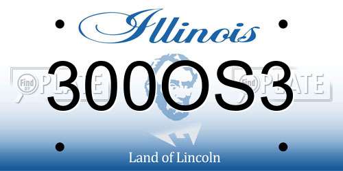 300OS3 Illinois License Plate