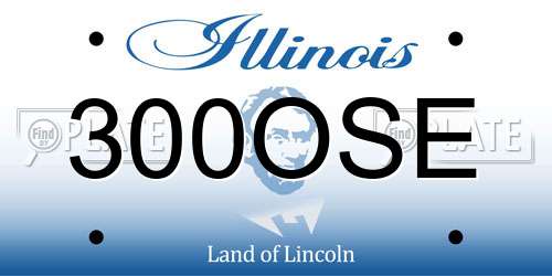 300OSE Illinois License Plate