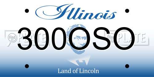 300OSO Illinois License Plate