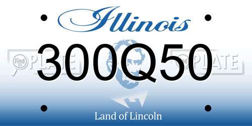 300Q50 Illinois License Plate