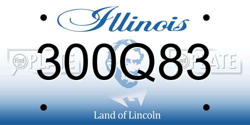 300Q83 Illinois License Plate
