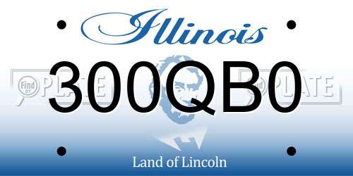 300QB0 Illinois License Plate