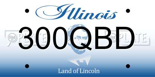 300QBD Illinois License Plate