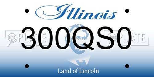 300QS0 Illinois License Plate
