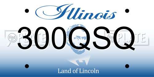 300QSQ Illinois License Plate
