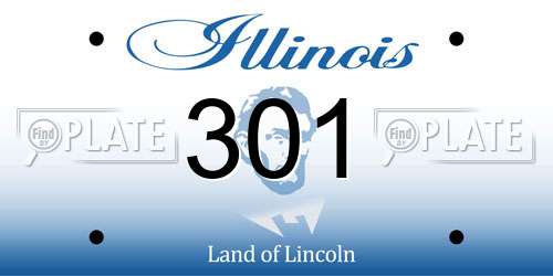 301 Illinois License Plate
