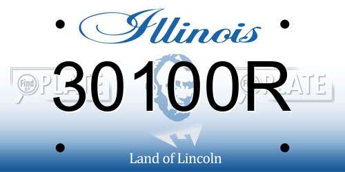 30100R Illinois License Plate