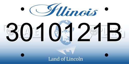 3010121B Illinois License Plate
