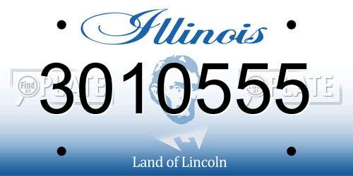 3010555 Illinois License Plate