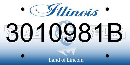3010981B Illinois License Plate