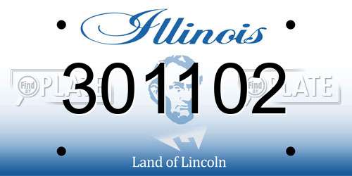 301102 Illinois License Plate