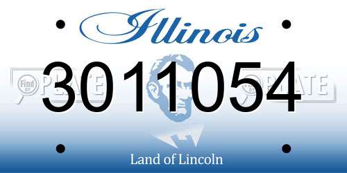 3011054 Illinois License Plate