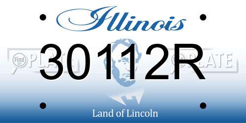 30112R Illinois License Plate