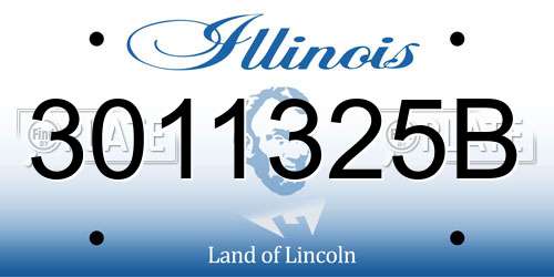 3011325B Illinois License Plate