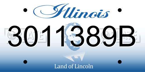 3011389B Illinois License Plate