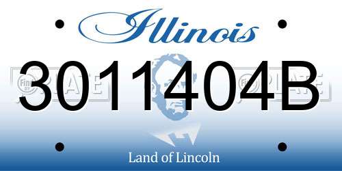 3011404B Illinois License Plate