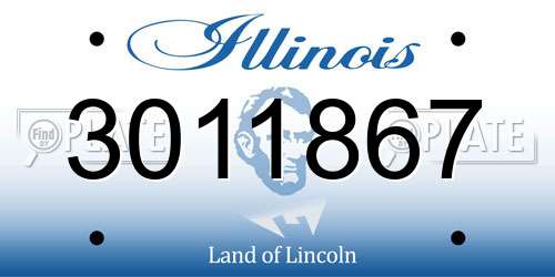 3011867 Illinois License Plate