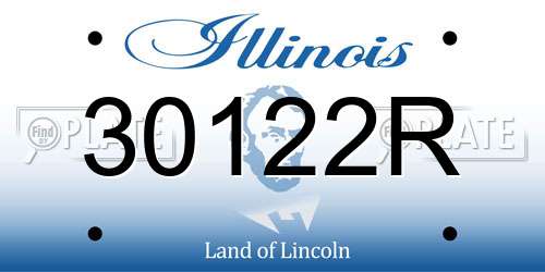 30122R Illinois License Plate