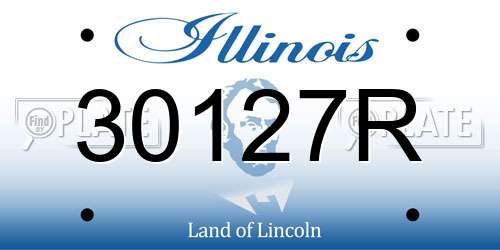 30127R Illinois License Plate
