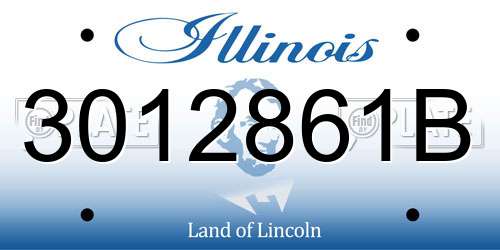 3012861B Illinois License Plate