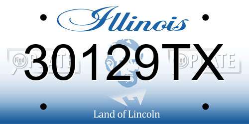 30129TX Illinois License Plate