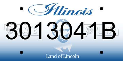 3013041B Illinois License Plate