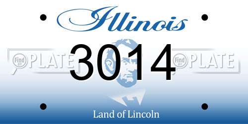 3014 Illinois License Plate