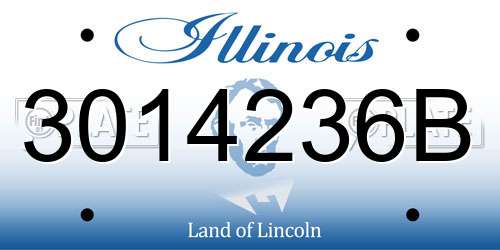3014236B Illinois License Plate