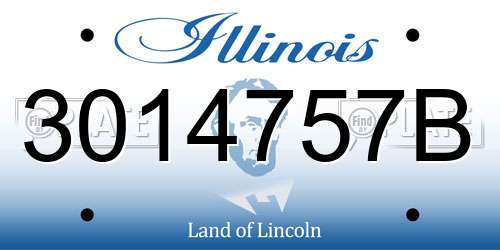 3014757B Illinois License Plate