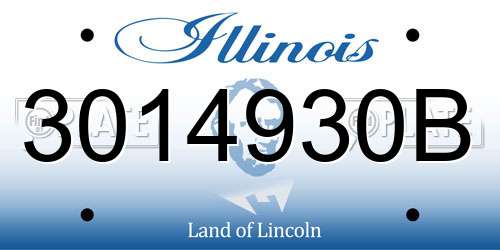 3014930B Illinois License Plate