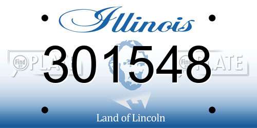 301548 Illinois License Plate