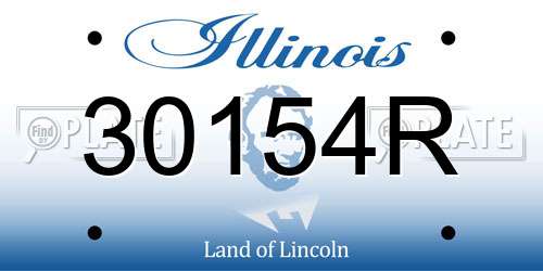 30154R Illinois License Plate