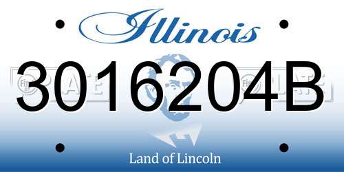 3016204B Illinois License Plate